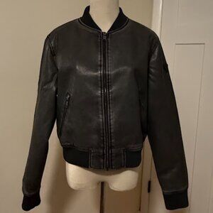 NWT Guess PU leather Bomber Jacket